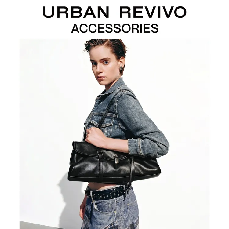 URBAN REVIVO2025秋季新款女士通勤气质单肩包UAYB50167