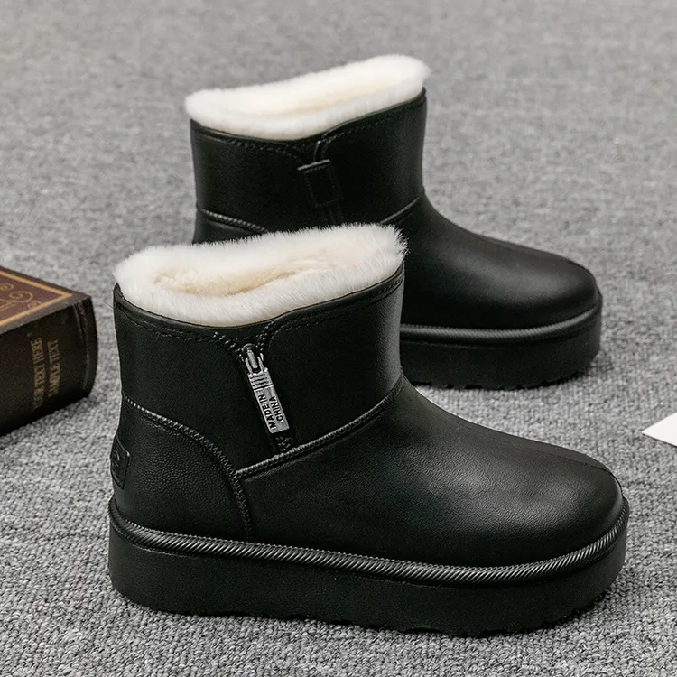 防水雪地靴女款冬季加绒保暖防滑外穿水鞋雨靴雨鞋厚底时尚棉鞋女