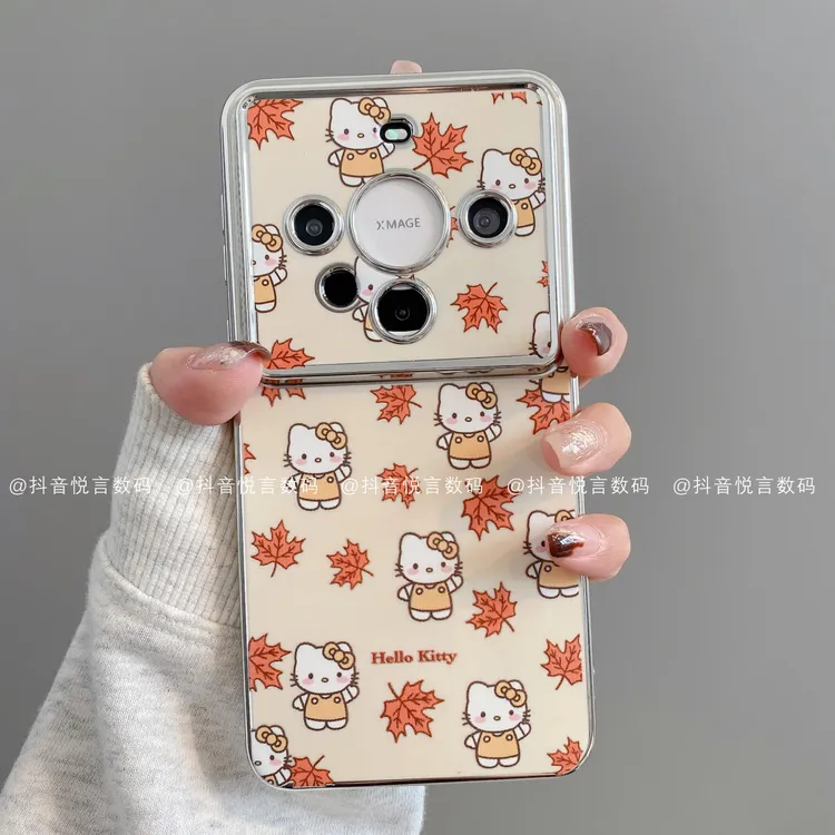 6D视窗适用华为mate70pro/60/50/40苹果17promax枫叶KT创意手机壳