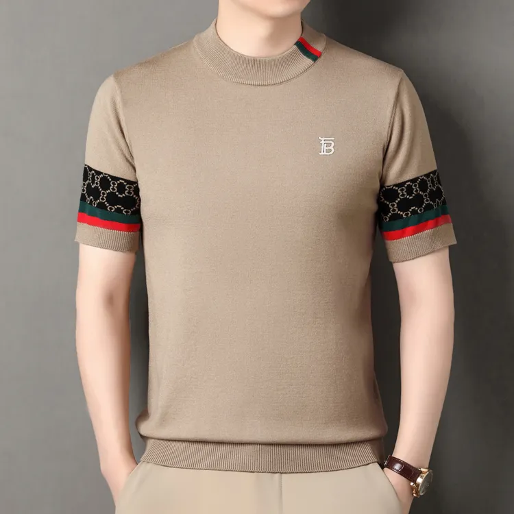 【专柜正品】秋冬男士半高领针织羊毛衫厚款圆领时尚显瘦百搭打底衫