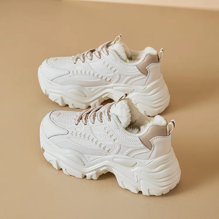 【奥古狮登】男女同款老爹鞋增高5.5CM加绒231151+N231151+234108AA