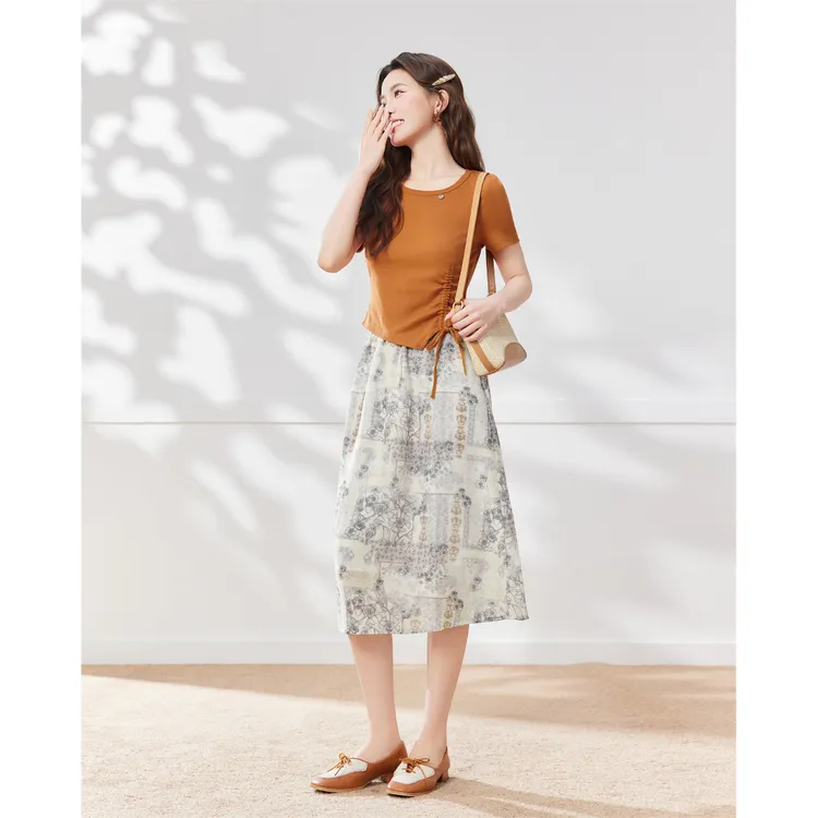 IEF/爱依服时尚套装2025夏季新款法式文艺知性气质通勤风上下套裙