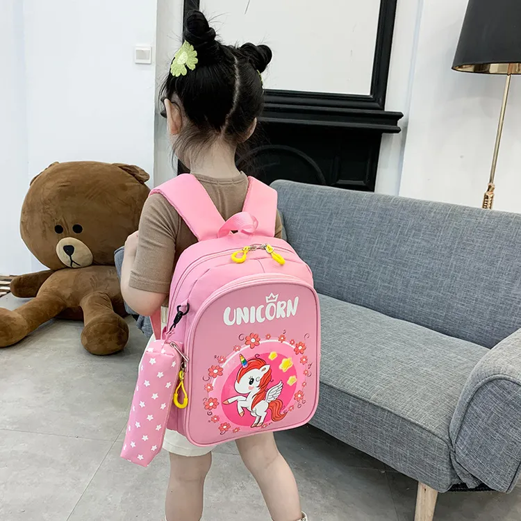 幼儿园书包女男童 卡通印花儿童书包减负护脊双肩包 小学生书包