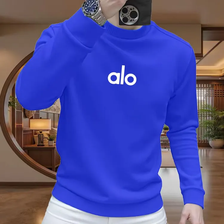 慵懒风时尚潮流圆领加绒卫衣男款秋冬宽松休闲秋冬简约设计感上衣