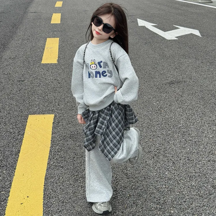 女童超好看韩系套装秋2025新款儿童时髦衣服小女孩早秋穿搭一整套