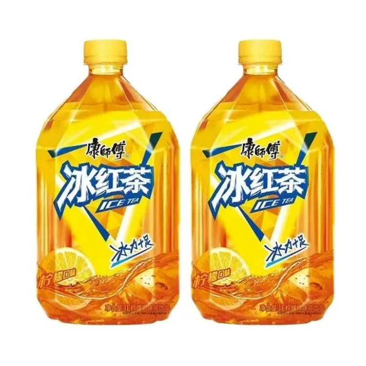 【2瓶】康师傅冰红茶1L*2瓶柠檬口味夏日解渴清爽果味茶饮品畅饮