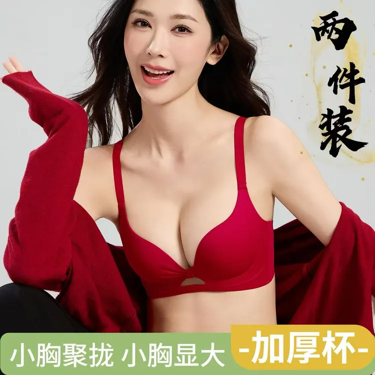 【韵湘情2件装】小胸聚拢显大胸罩无痕软支撑塑形收副乳防下垂文胸