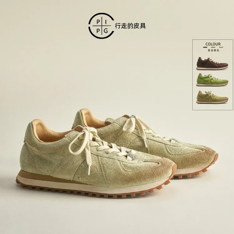 PG2605复古擦色翻毛皮阿甘德训鞋男轻便透气舒服百搭休闲运动板鞋