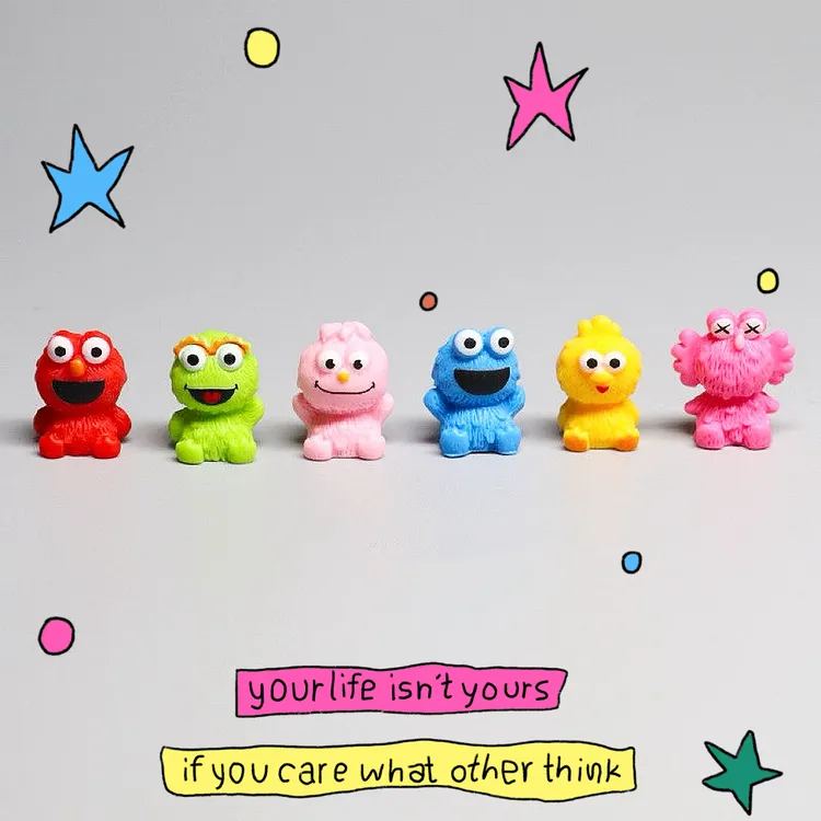 【坐坐芝麻街】迷你树脂摆件六款好看欧气桌面车载摆件礼物