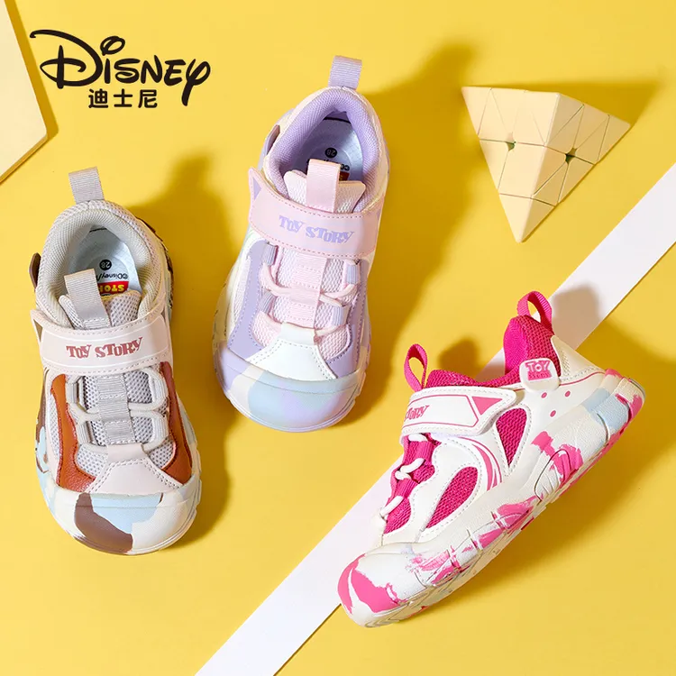 迪士尼童鞋2026春季新款女童网面透气运动鞋户外耐磨防滑休闲鞋子商品图