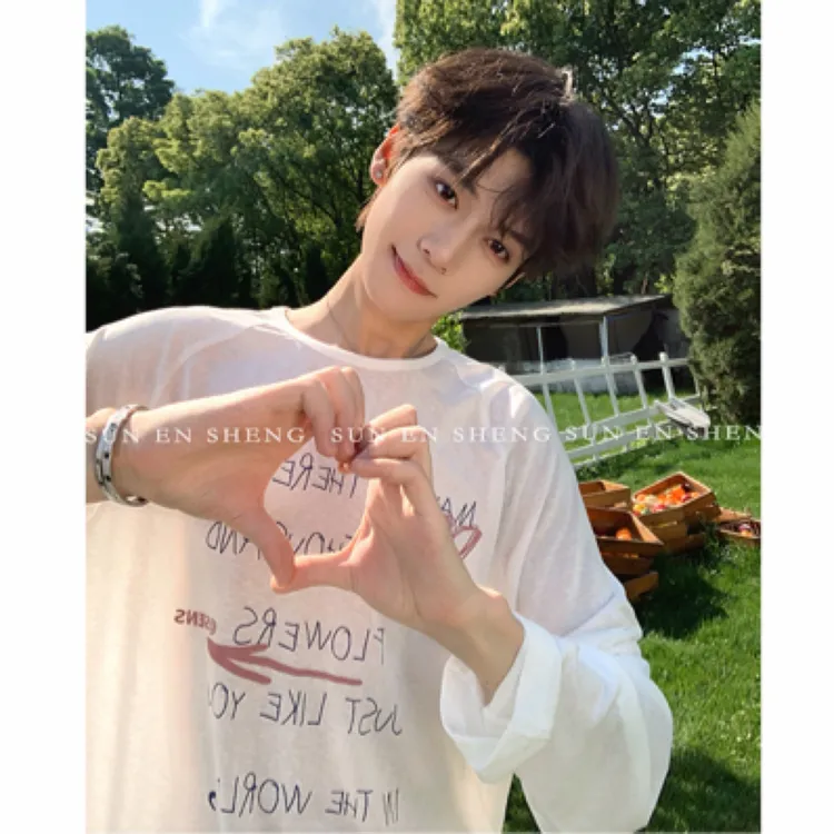 孙恩盛【夏日必备】长袖恤男女薄款防晒罩衫宽松微透上衣潮牌