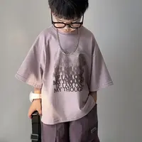 A4778男女童时尚潮流洋气休闲百搭夏季短袖