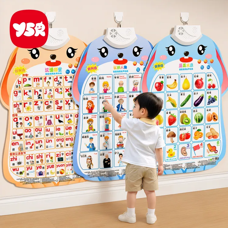 【YSR奕思瑞】0-3岁有声早教挂图幼儿拼音字母表发声识字发音墙贴