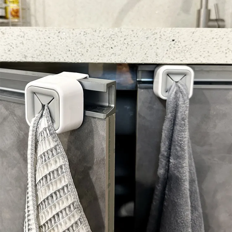 壁挂免打孔毛巾收纳塞厨房洗碗抹布置物挂架浴室洗脸巾擦手布挂钩