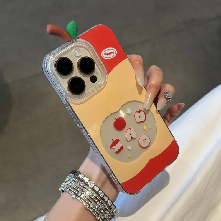 欧克里里镂空小苹果核适用iPhone17promax手机壳华为vivo小米oppo