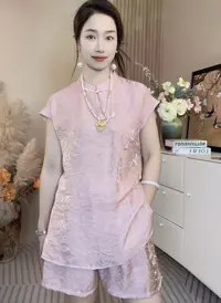 【流光】2025套装夏季新中式中国风百搭气质显瘦无袖花萝两件套女妆