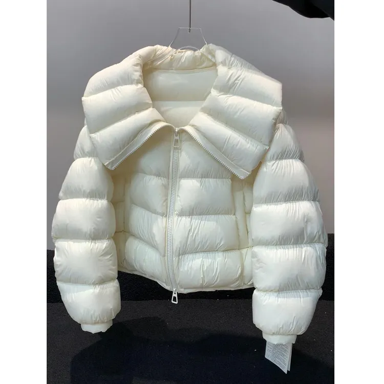 高充绒量白色巨好看的保暖白时尚棉服女2025冬季新款高级感短款