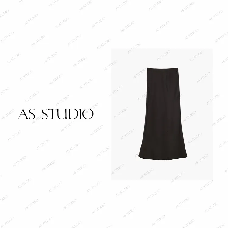 【AS双面缎】25新极简气质超长显瘦醋酸鱼尾半身裙AS25XBSQD01709