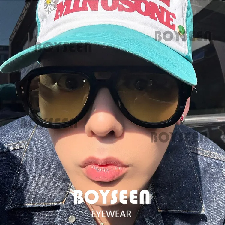 权志龙澳门演唱会同款黄色墨镜丙酸插针镜脚偏光太阳镜可配近视