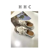 【花花菜】高定款牛皮复古拼接 耐磨橡胶软底时尚休闲鞋女