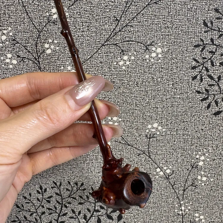 贵州檬子木烟斗手把件