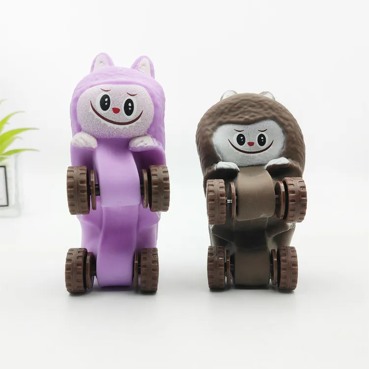 创意新款布布拉拉车滑行车捏捏乐慢回弹四轮车按压解压神器