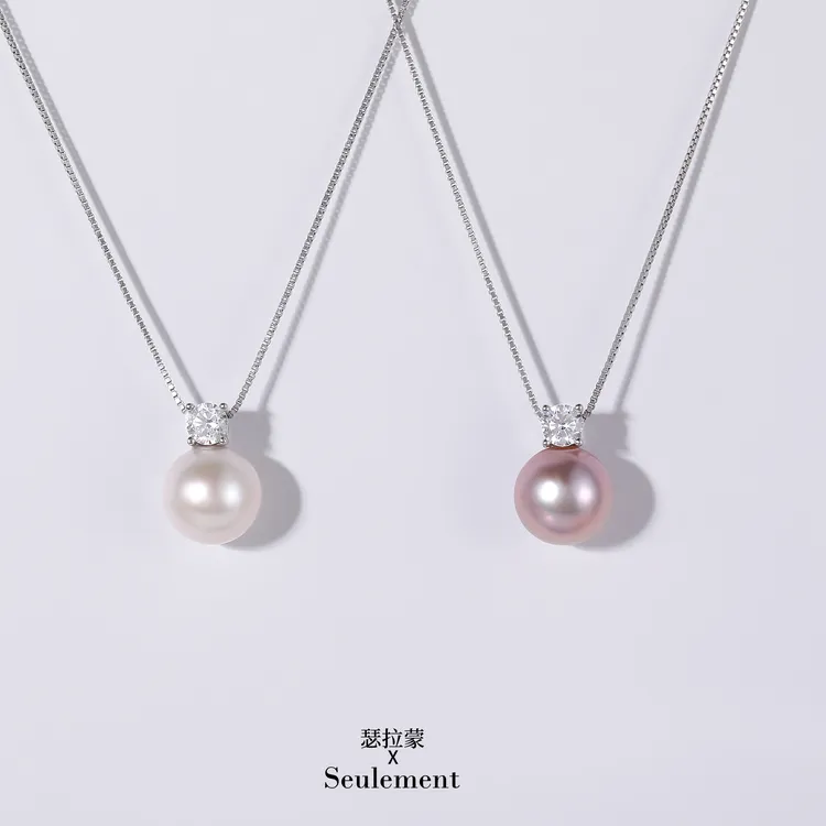 瑟拉蒙925银爱迪生戴妃淡水珠9-10mm正圆近无暇强光多样性发一件