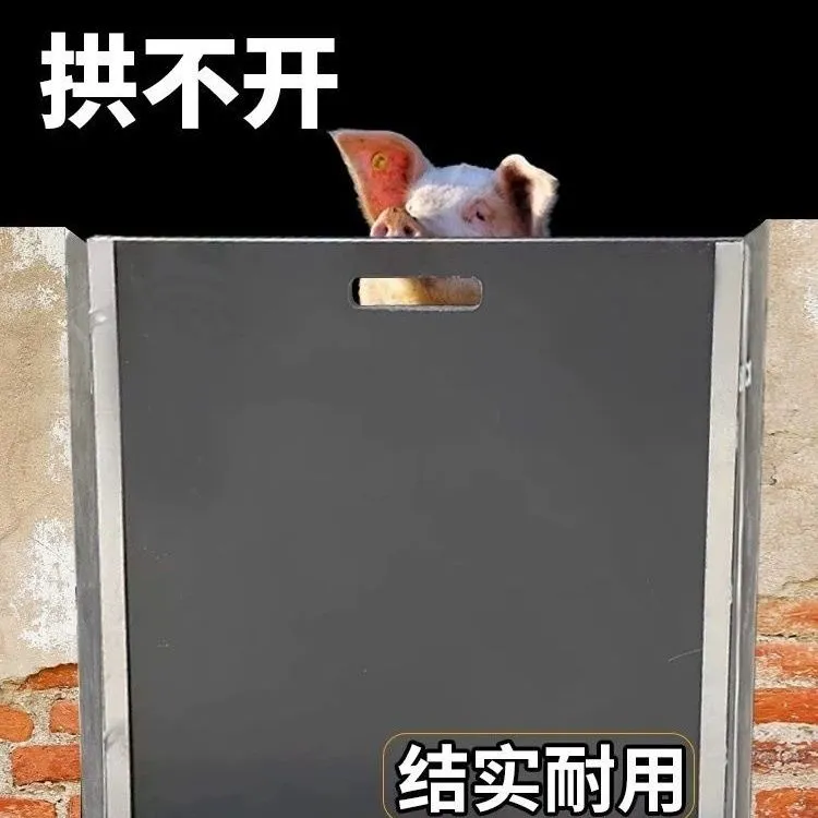 PVC猪圈提拉式门板热浸锌卡槽结实耐用适合猪舍羊圈养殖