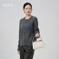 序缇100%山羊绒针织上衣女2025秋季新款简约毛衣J69-22116