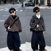 现货THE LUHAN【云柔秘境】秋季设计感混色亲子装男童连帽卫衣25702