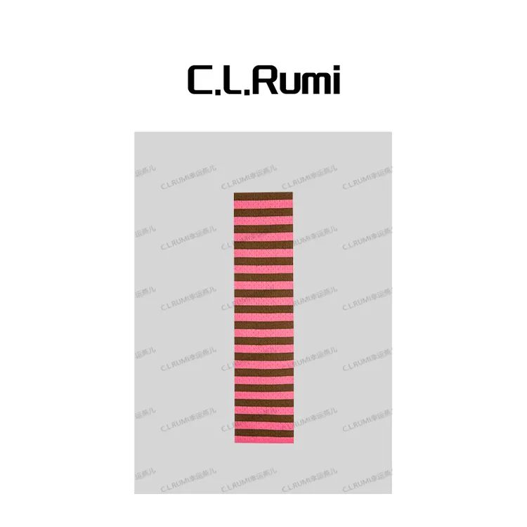 【rumi小店】“树莓糖”25秋冬简约百搭彩色针织羊毛条纹围巾7173pj