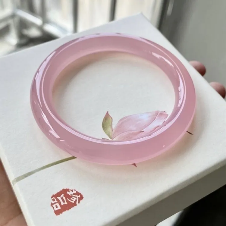 仙女粉少女款藕猫眼玉镯闺蜜款谁陪你过女友多样性发一件