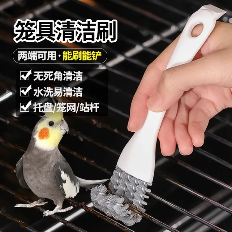 鸟笼清洁刷子清洗粪便铲子多功能鹦鹉笼清洁神器清理擦笼子鸟用