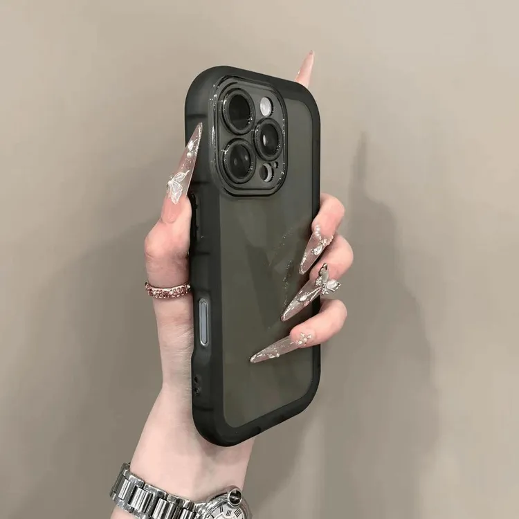 简约加厚防摔气囊适用16苹果手机壳iPhone15promax个性14硅胶13软