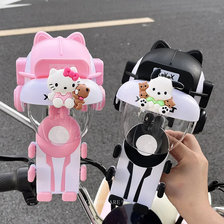 电动车手机支架防抖可爱卡通帕恰狗外卖骑手导航专用遮阳手机支架