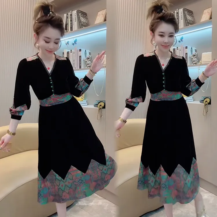 2025秋季新款时尚显瘦气质网红高档洋气女高级百搭宽松大码连衣裙