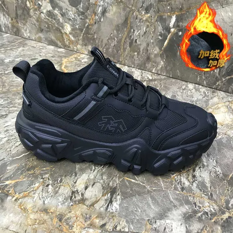 25081【单棉同款】大棉超纤男鞋系带 韩版休闲男士运动跑步一脚蹬