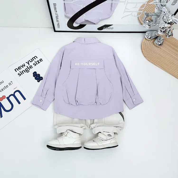 儿童衬衫长袖2025新款春装男童春秋上衣 WG28048-1 悠悠童话童装 