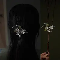 【千枝】百世苏绣/非遗手工绒花边夹国风搭配送礼B113