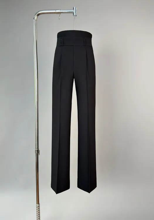 【西蒙曹】XK2524男士百搭时尚秋冬新款高腰显腿长显瘦微喇叭西裤