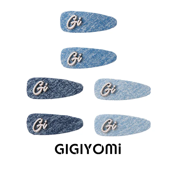 GIGIYOMi韩国原创设计高级感复古气质牛仔BB夹女发夹百搭发卡