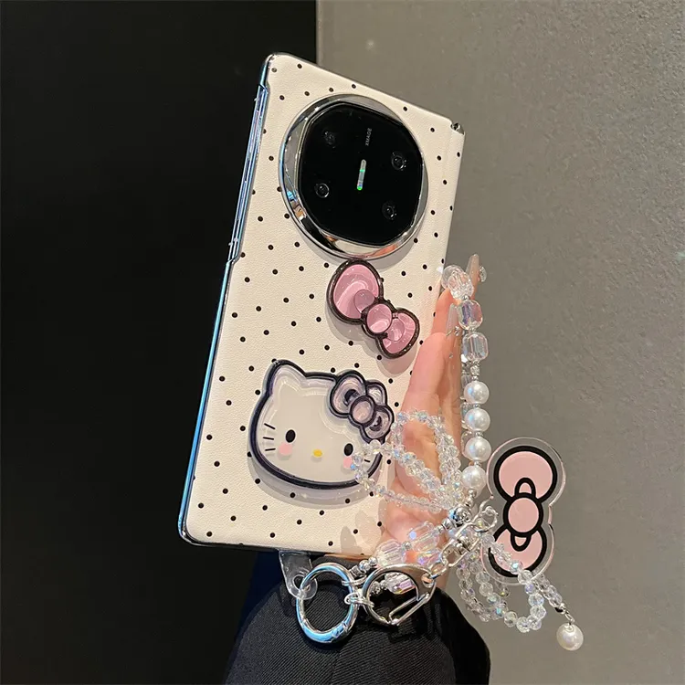 波点蝴蝶结KT猫适用华为MateX6典藏版折叠屏手机壳matex5/x3女款