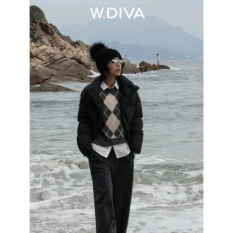 W.Diva【银河深铅】进口澳洲美丽诺羊毛秋冬格雷系休闲裤53K052587