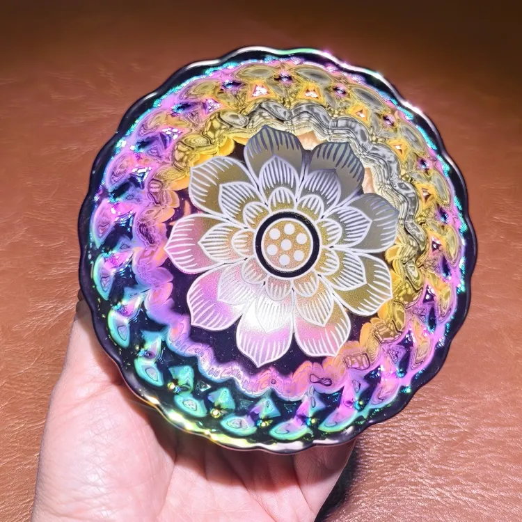 【七彩九瓣荷花】喝茶喝水品茗杯陶瓷杯主人杯荷花杯