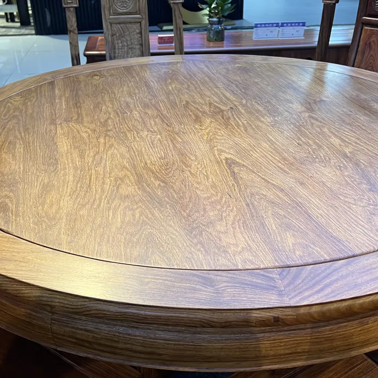 刺猬紫檀国标红木128素面圆台红木家具家用牢固耐用榫卯结构
