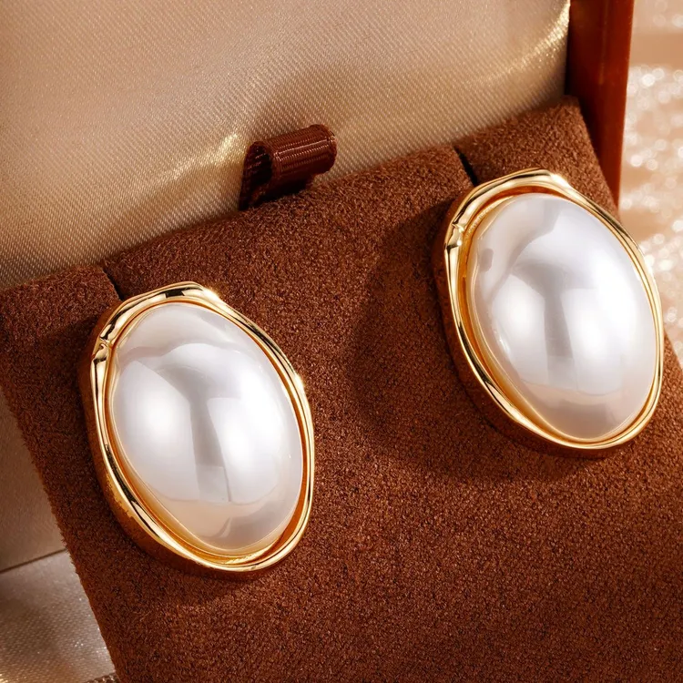 铜合金仿珍珠耳饰 【容儿专属】气质百搭古风法式简约耳环轻奢