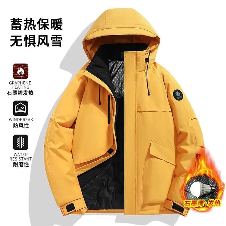 【发货快】男女秋冬季棉衣连帽多口袋外套防风透气防水工装耐磨