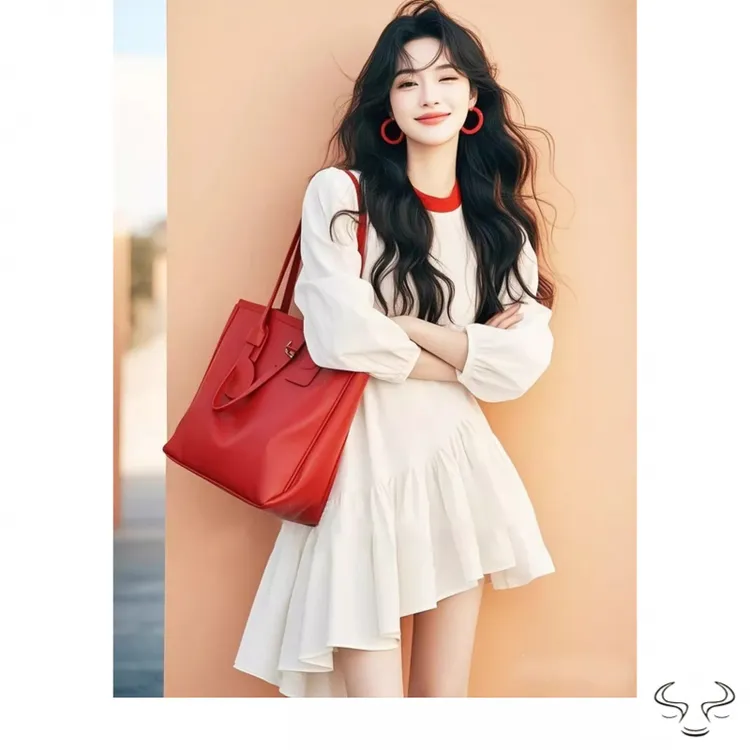 春季冷淡独特别致法式富家千金m系白色不规则荷叶边连衣裙子女