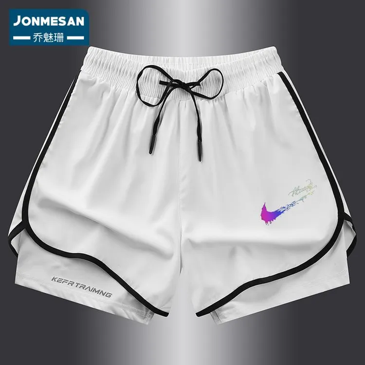 高端运动短裤男情侣款夏季2025新款跑步专用冰丝速干裤三分裤子