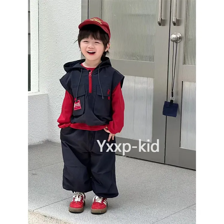 男童秋装马甲三件套儿童秋季帅气套装2025春秋新款宝宝韩系衣服潮